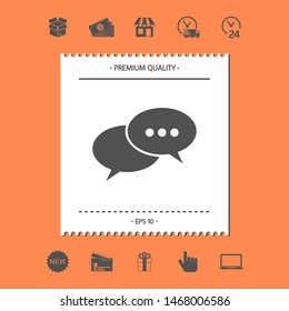Chat sign icon. Graphic elements for your design