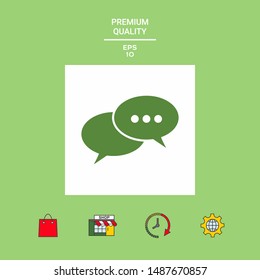Chat sign icon. Graphic elements for your design