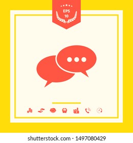 Chat sign icon. Graphic elements for your design