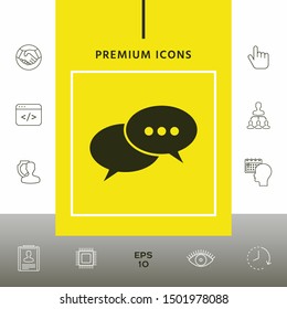 Chat sign icon. Graphic elements for your design