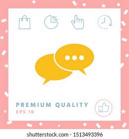 Chat sign icon. Graphic elements for your design