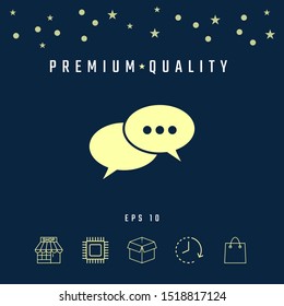 Chat sign icon. Graphic elements for your design