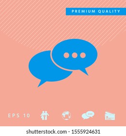 Chat sign icon. Graphic elements for your design