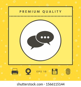 Chat sign icon. Graphic elements for your design