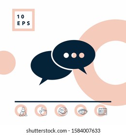 Chat sign icon. Graphic elements for your design