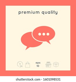 Chat sign icon. Graphic elements for your design