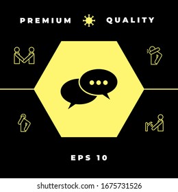 Chat sign icon. Graphic elements for your design
