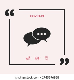 Chat sign icon. Graphic elements for your design