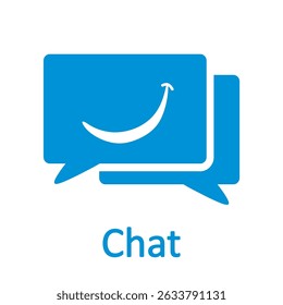Chat sign icon. Speech bubble symbol. Communication chat bubbles with a smile symbol. vector icon