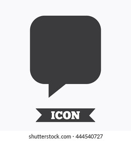 Chat sign icon. Speech bubble symbol. Communication chat bubbles. Graphic design element. Flat speech bubble symbol on white background. Vector