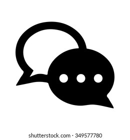 Chat sign icon. Speech bubbles symbol. Communication chat button.