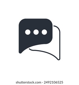 Chat-Zeichen. Neue Kommunikation. Lineares Symbol der Vektorgrafik auf weißem Hintergrund.