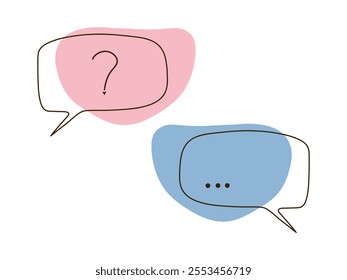 Chat sign on a light background. Communication, messenger, correspondence. Vector illustration