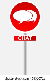 chat sign for traffic