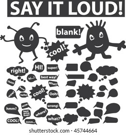 chat signs. vector