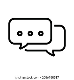 chat. simple icon design, best used for banner, flayer, or web application. Editable stroke with EPS 10 file format