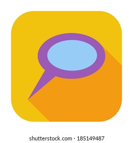 Chat. Single flat color icon. Vector illustration.