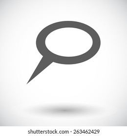 Chat. Single flat icon on white background. Vector illustration.
