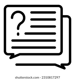 Chat skill icon outline vector. Public oratory. Debate class
