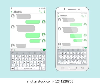 Chat in smartphone. The interface of the correspondence.