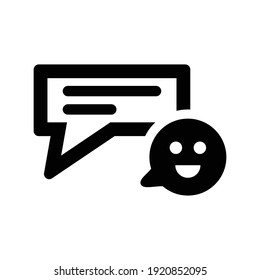 Icono de sonrisa de chat.happy,message,comentario (ilustración vectorial)