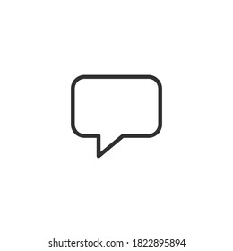 Chat sms linear icon. Stock vector illustration isolated on white background.