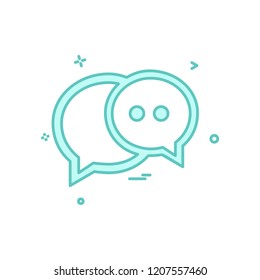 Chat sms text  web icon vector design