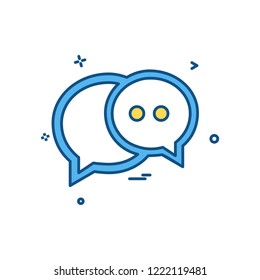 Chat sms text  web icon vector design