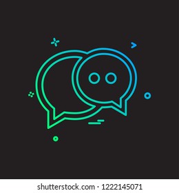 Chat sms text  web icon vector design