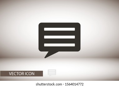 Chat sms  vector icon , lorem ipsum Flat design