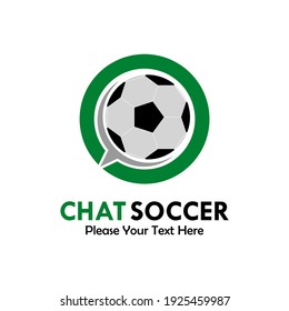 chat soccer logo template illustration