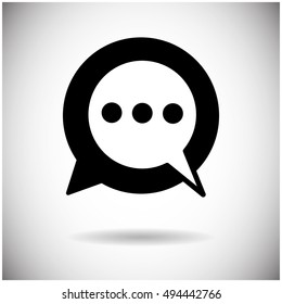 Icono de mensaje de comunicación de redes sociales de chat Ilustración de vectores planos