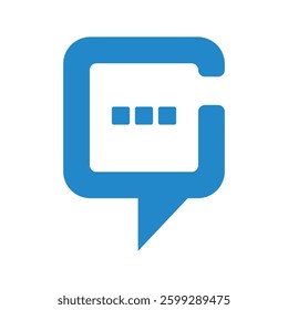 Chat social speech logo template icon 