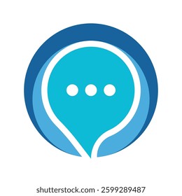 Chat social speech logo template icon 
