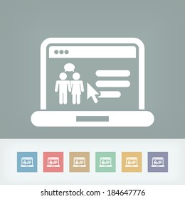 Chat social web icon