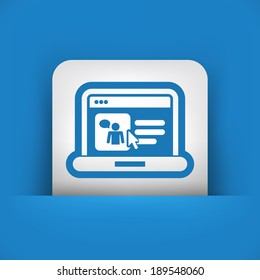 Chat social web icon