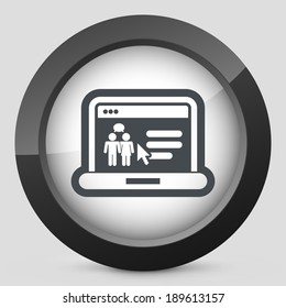 Chat social web icon