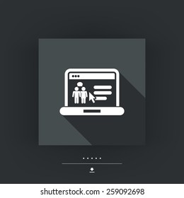 Chat social web icon