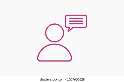 Chat, speak sign, talk icon vector illustration EPS10. Communication concept