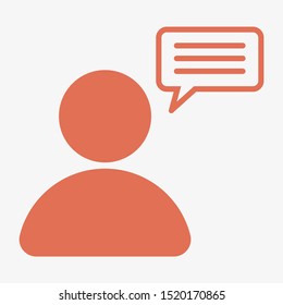 Chat, speak sign, talk icon vector illustration EPS10. Communication concept