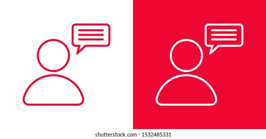 Chat, speak sign, talk icon vector illustration EPS10. Communication concept
