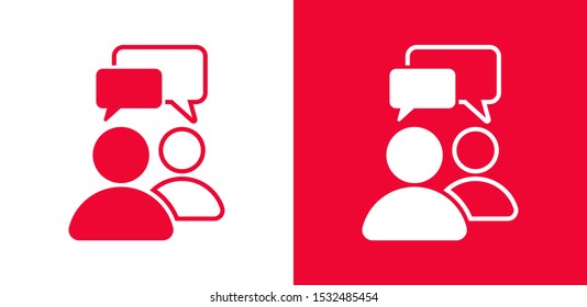 Chat, speak sign, talk icon vector illustration EPS10. Communication concept