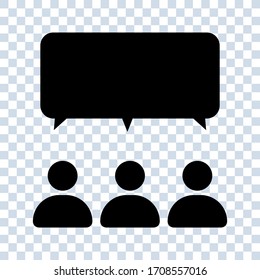 Chat, speak sign, talk icon Communication concept on blank background