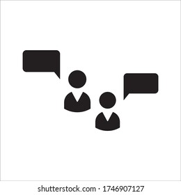 Chat, speak sign, talk icon Communication concept on white background 