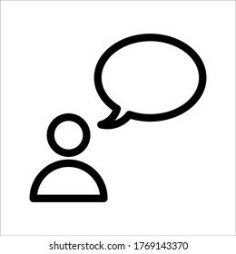Chat, speak sign, talk icon Communication concept