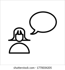 Chat, signo de voz, icono de charla Concepto de comunicación
