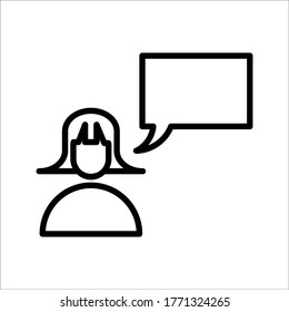 Chat, speak sign, talk icon Communication concept