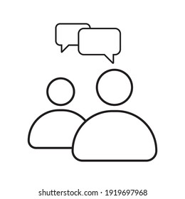 Chat, Speak Sign, Talk Icon Communication Concept On White  Background