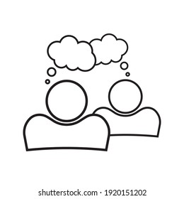 Chat, speak sign, talk icon Communication concept on white  background