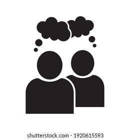 Chat, speak sign, talk icon Communication concept on white  background